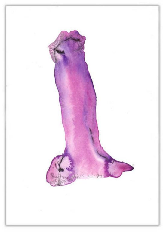 Ink & Wine & Watercolor on Paper