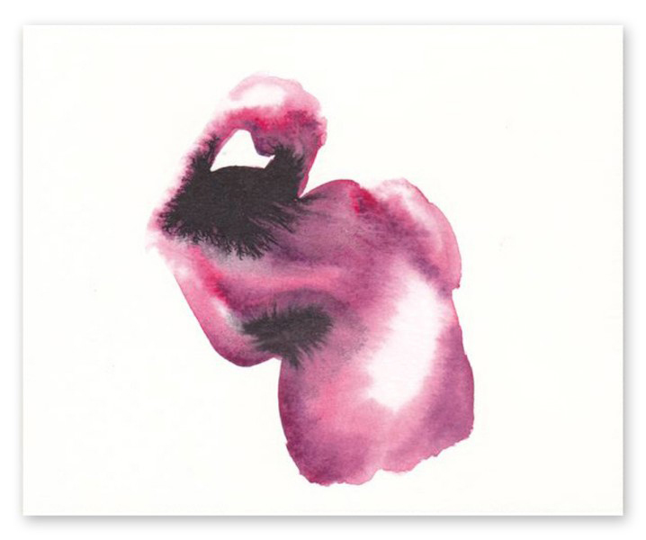 Ink & Wine & Watercolor on Paper