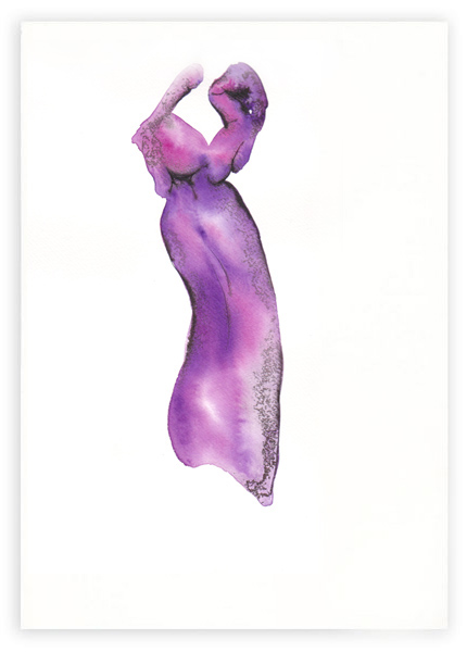 Ink & Wine & Watercolor on Paper