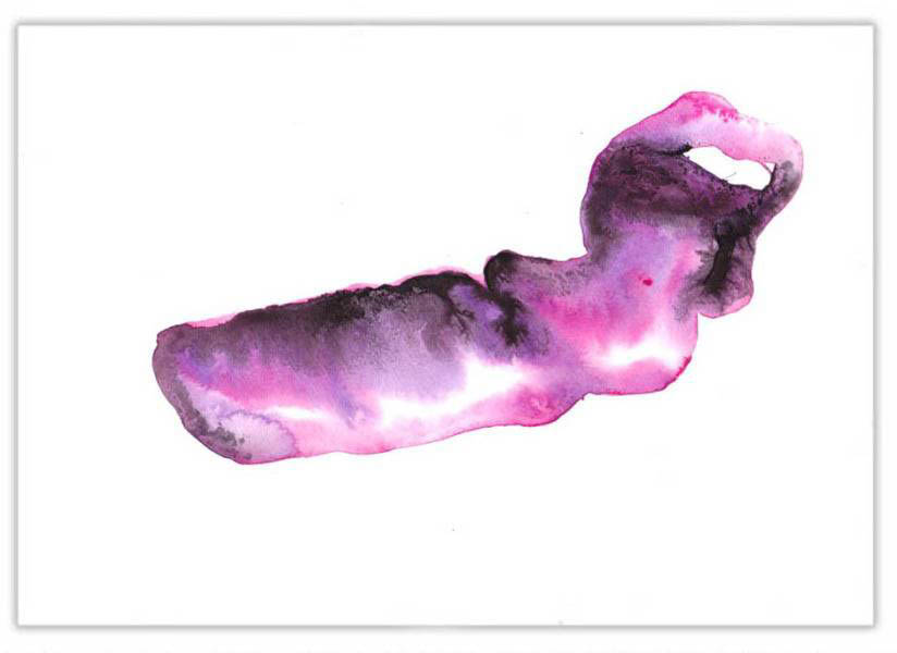Ink & Wine & Watercolor on Paper