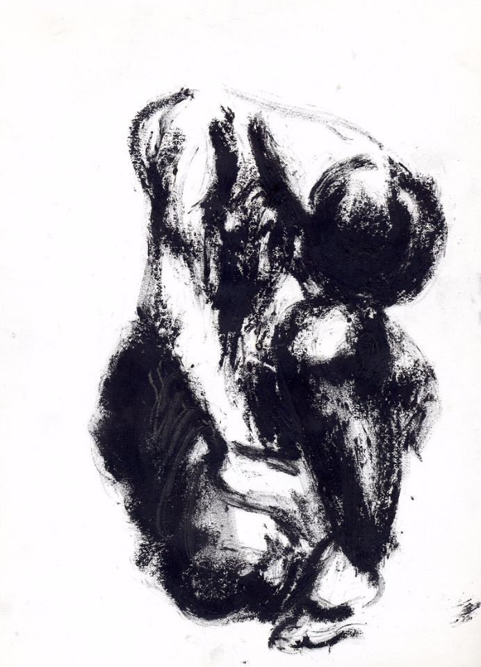oil pastel on paper
