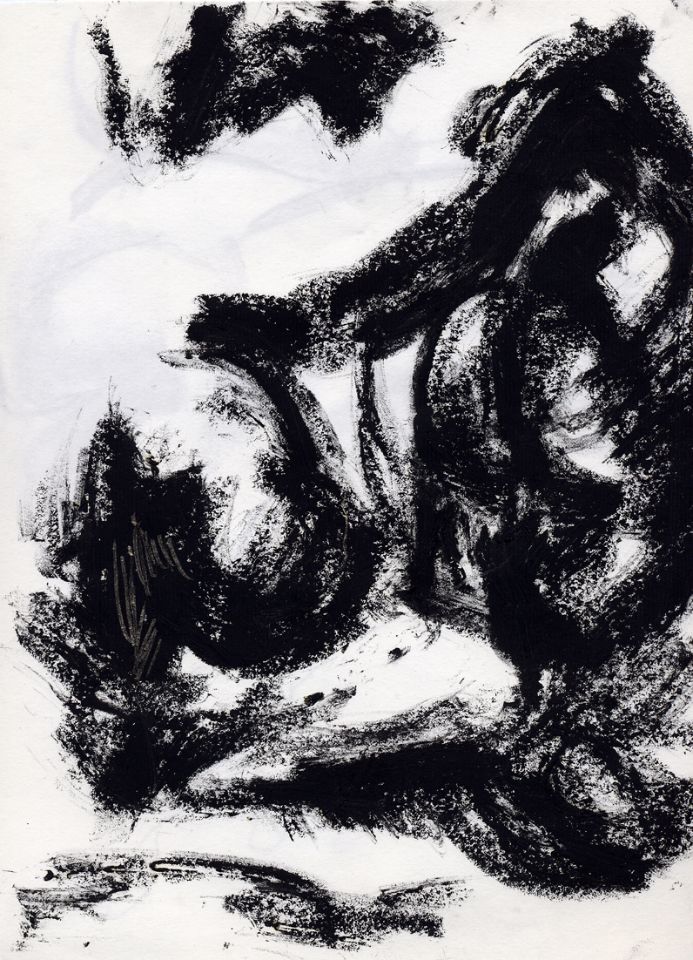 oil pastel on paper