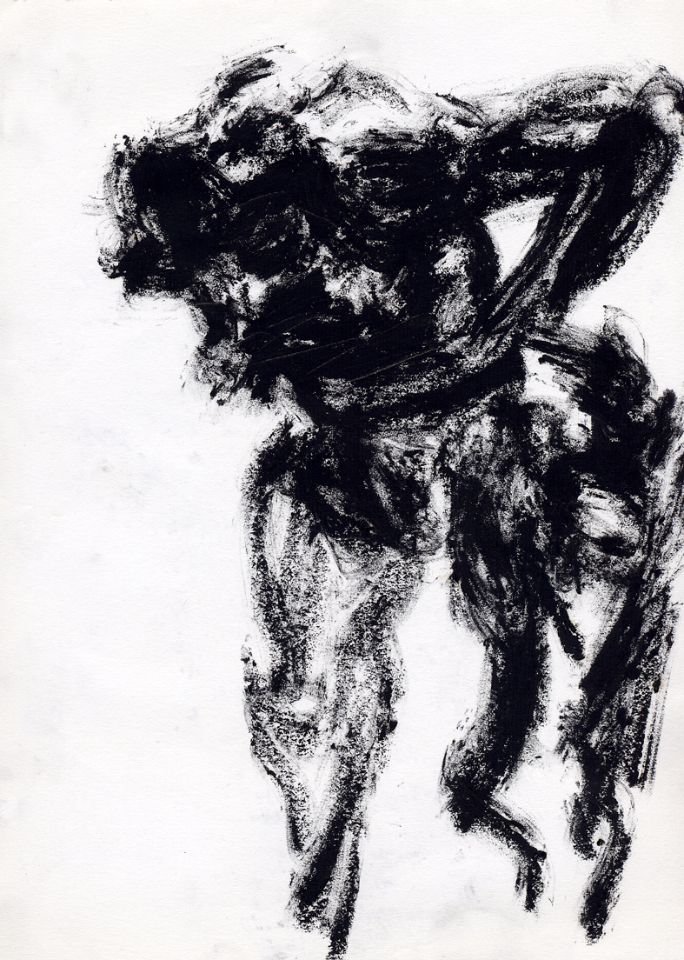 oil pastel on paperc