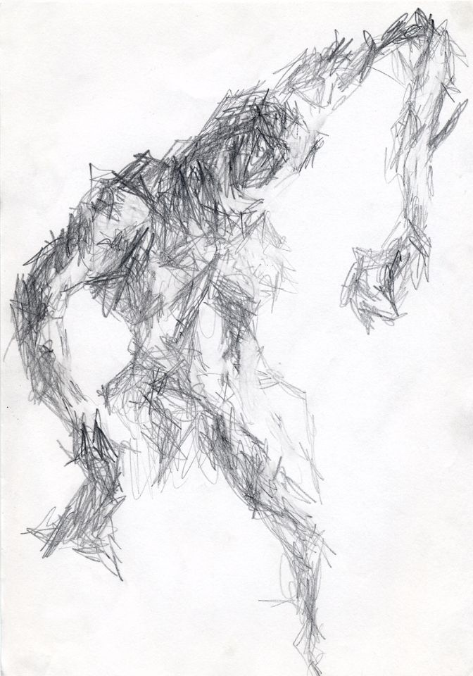 pencil on paper