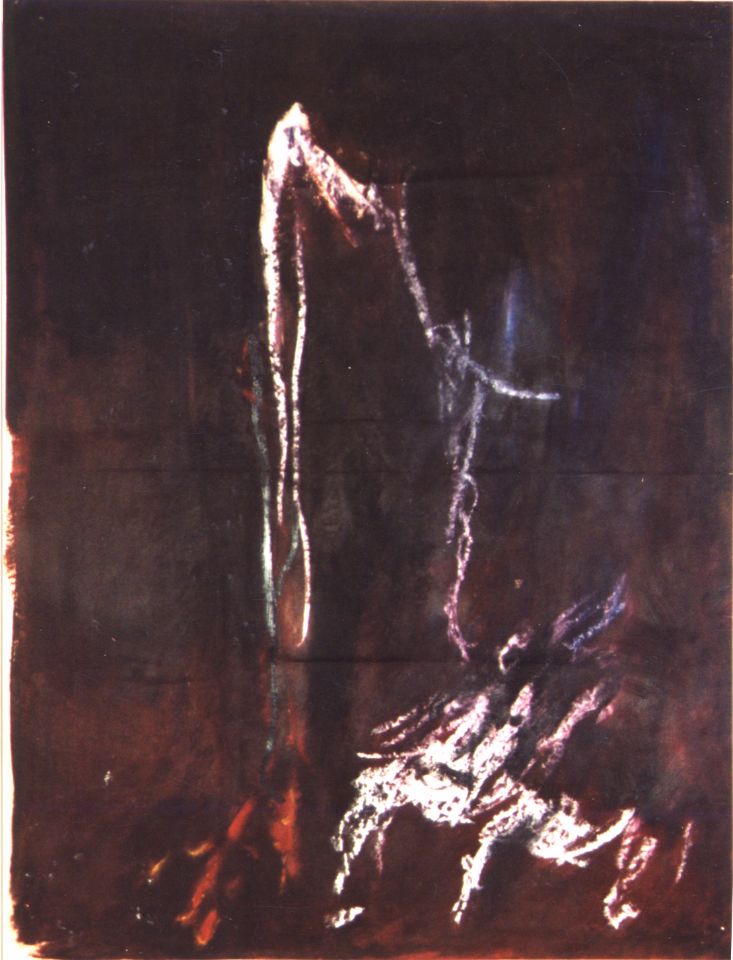 oil on paper. 100 x 65 cms